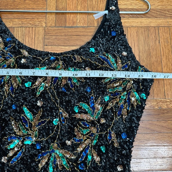 Vintage 50’s 60’sGene Shelly's Womens Sequin Dress 100% Wool Floral Pattern - Picture 9 of 10